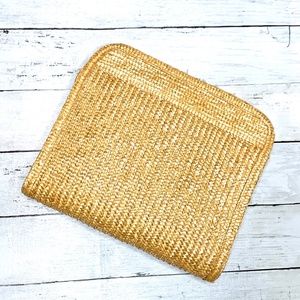 Woven Straw Clutch Purse